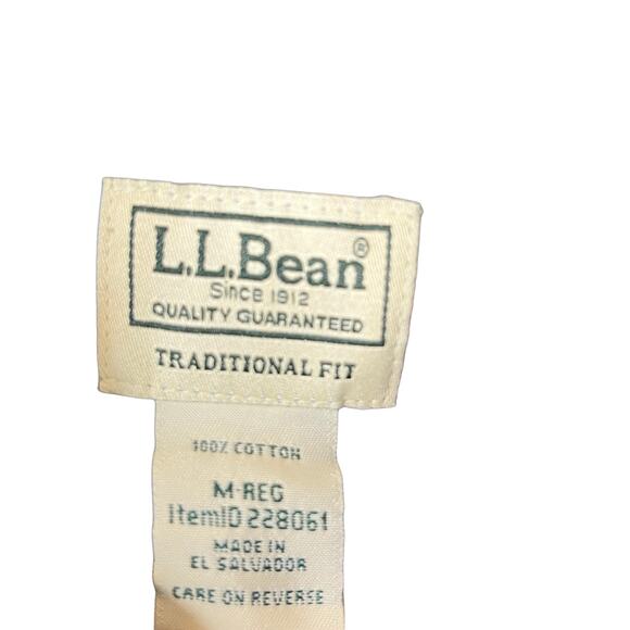 LL Bean Men' Traditional Fit Long Sleeve Button Blue Plaid Flannel Shirt - Picture 4 of 10